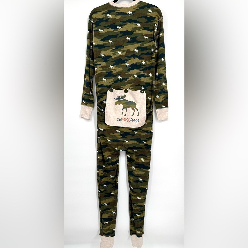 NWT Little Blue House by Hatley Green Camouflage Adult Union Suit XS Moose